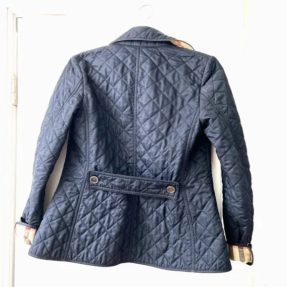 Burberry Quilted Jacket Navy Extra Small